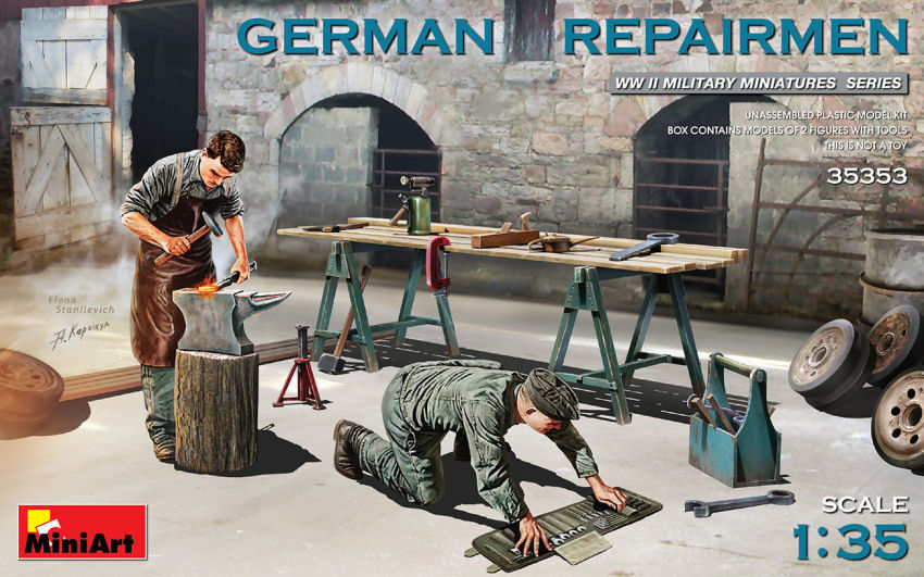German Repairmen Kit 1:35 DS Modellismo German Repairmen Kit scala 1:35 Miniart