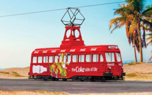 Coca Cola Single Decker Tram scala OO 1:76