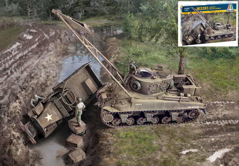 M32 B1 Arv (Armoured Recovery Vehicle) Kit 1:35 DS Modellismo M32 B1 Arv Kit scala 1:35 Italeri