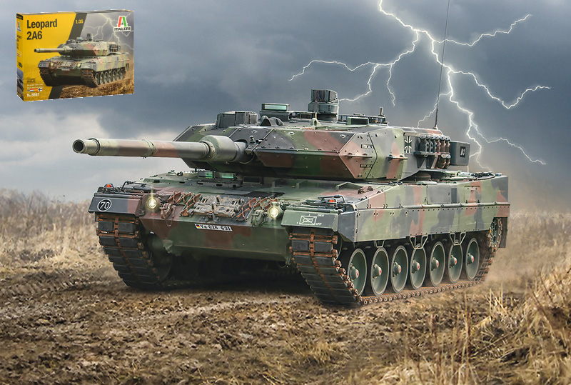 Leopard 2A6 Kit 1:35 DS Modellismo Leopard 2A6 Kit scala 1:35 Italeri