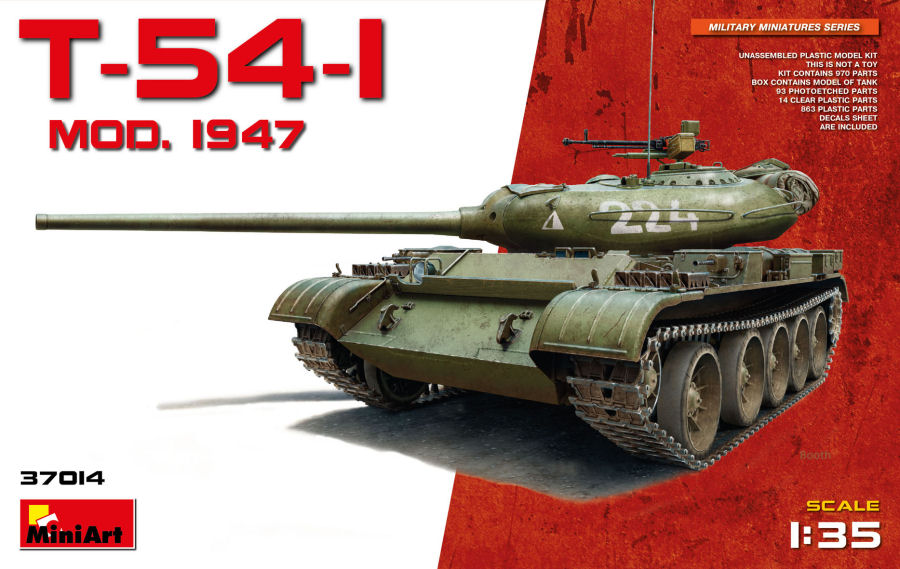 T-54-1 MOD.1947 Kit 1:35 DS Modellismo T-54-1 MOD.1947 Kit scala 1:35 Miniart