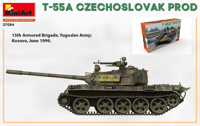 T-55A Czechoslovak Prod.Kit 1:35 DS Modellismo T-55A Czechoslovak Prod.Kit scala 1:35