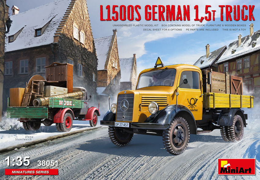 L1500S German 1,5T Truck Kit 1:35 DS Modellismo L1500S German 1,5T Truck Kit scala 1:35