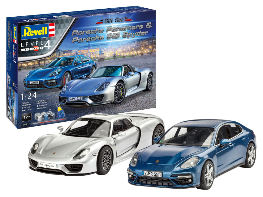 Porsche Set Gift Set Kit 1:24 DS Modellismo Porsche Set Gift Set Kit scala 1:24 Revell
