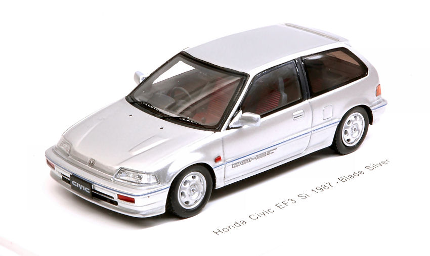 Honda Civic Ef3 Si 1987 Silver 1:43 DS Modellismo Honda Civic Ef3 Si 1987 Silver scala 1:43