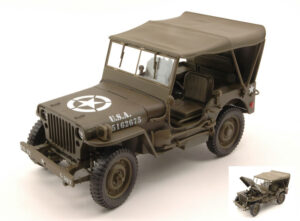 Jeep Willys U.S. Army Closed Matt scala 1:18