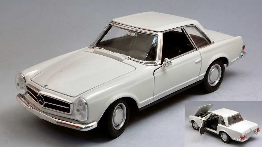 Mercedes 230 Sl (W113) White 1:24 DS Modellismo Mercedes 230 Sl (W113) White scala 1:24