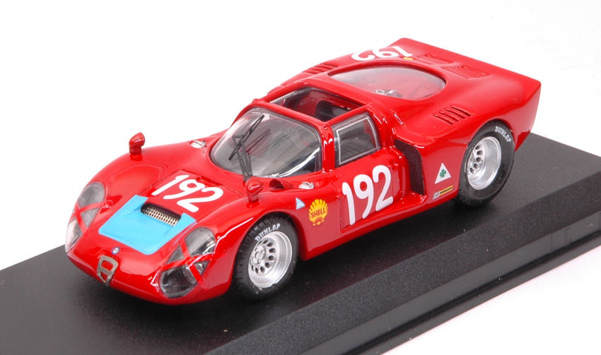 Alfa Romeo 33.2 SP N.192 2nd Targa Florio 1968 Casoni-Bianchi 1:43 DS Modellismo Alfa Romeo 33.2 Sp 2nd Targa scala 1:43