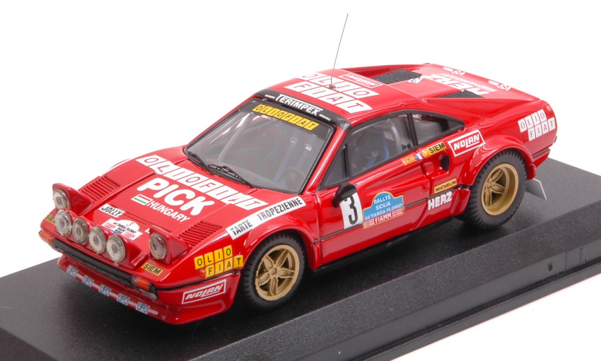 Ferrari 308 GTB N.3 Targa Florio 1980 Andruet-Biche 1:43 DS Modellismo Ferrari 308 GTB Targa Florio 1980 scala 1:43