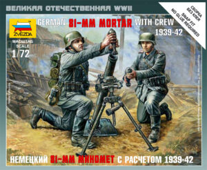 German 81 mm Mortar W/Crew Kit scala 1:72