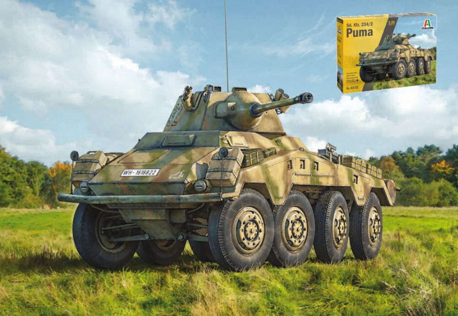 SD.KFZ.234/2 Puma Kit 1:35 DS Modellismo SD.KFZ.234/2 Puma Kit scala 1:35 Italeri
