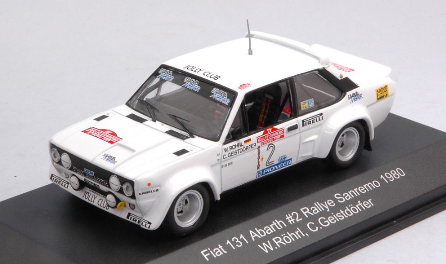 Fiat 131 Abarth N.2 Rally San Remo 1980 W.Rohrl-C.Geistdorfer DS Modellismo Fiat 131 Abarth Rally San Remo scala 1:43
