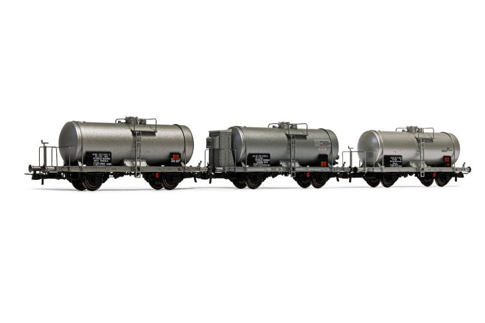 Set 3 Carri Cisterna A Due Assi Epoca IV 1:87 Scala H0 DS Modellismo Set 3 Carri Cisterna A Due Assi scala H0