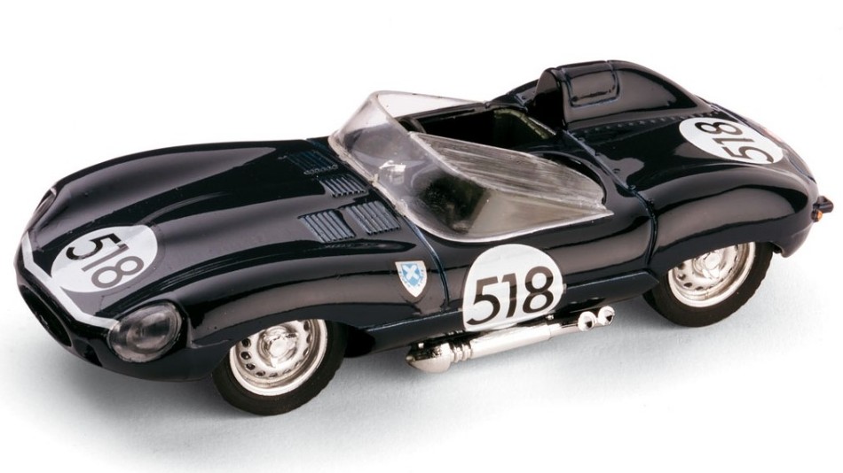 Jaguar D Type N.518 (Loos Petrol Tank) MM 1957 R.Flockhart 1:43 DS Modellismo Jaguar D Type Mm 1957 R.Flockhart scala 1:43
