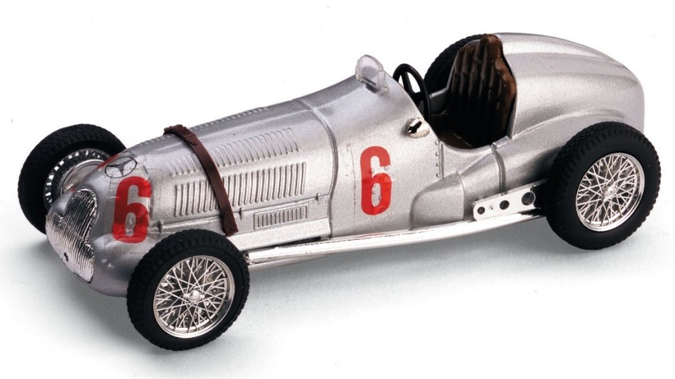 Mercedes W 125 H.Lang 1937 N.6 2nd Italian Grand Prix (Livorno) 1:43 DS Modellismo Mercedes W 125 H.Lang 1937 2nd scala 1:43