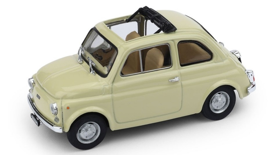 Fiat 500R 1972-75 Aperta Avorio Antico 1:43 DS Modellismo Fiat 500R 1972-75 Aperta Avorio scala 1:43