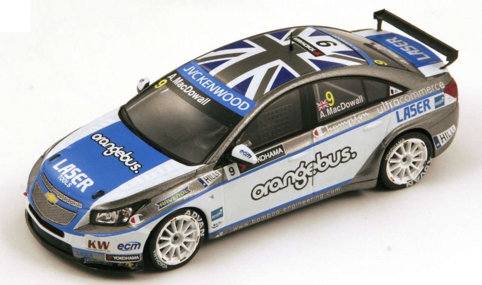 Chevrolet Cruze 1.6T N.9 WTCC 2013 A.Mac Dowall 1:43 DS Modellismo Chevrolet Cruze 1.6T Wtcc 2013 scala 1:43