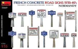 French Concrete Road Signs scala 1:35