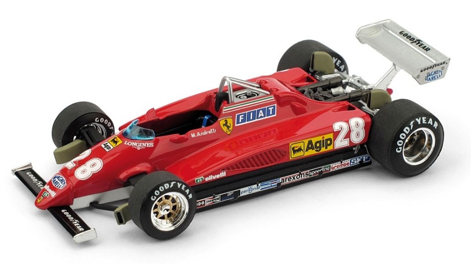 Ferrari 126 C2 Mario Andretti 1982 N.28 3rd Italy GP 1:43 Upd DS Modellismo Ferrari 126 C2 Mario Andretti scala 1:43