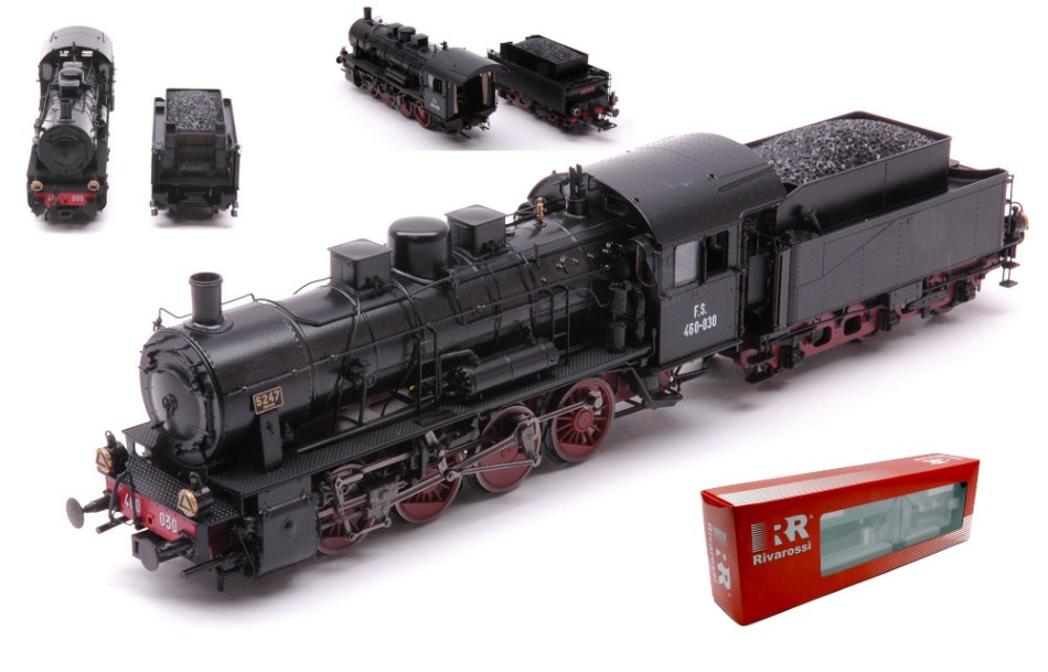 FS Locomotiva a Vapore Gr 460 Livrea Oxide Rosso/Nero Epoca II 1:87 Scala H0 DS Modellismo FS Locomotiva a Vapore Gr 460 scala H0