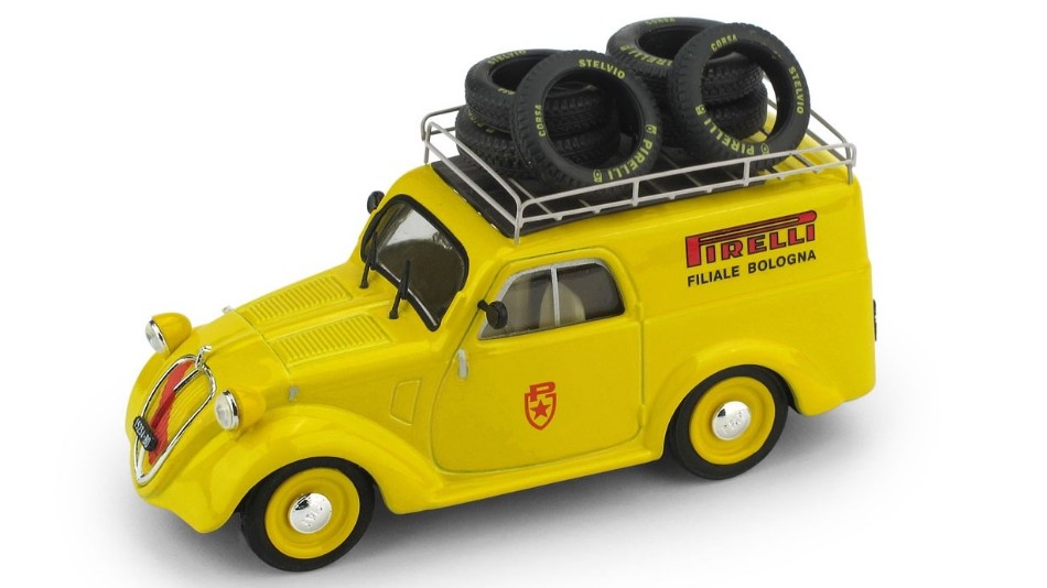 Fiat 500 C Furgoncino Assistenza Pirelli 1950 Repro 1:43 DS Modellismo Fiat 500 C Furgoncino Assistenza scala 1:43