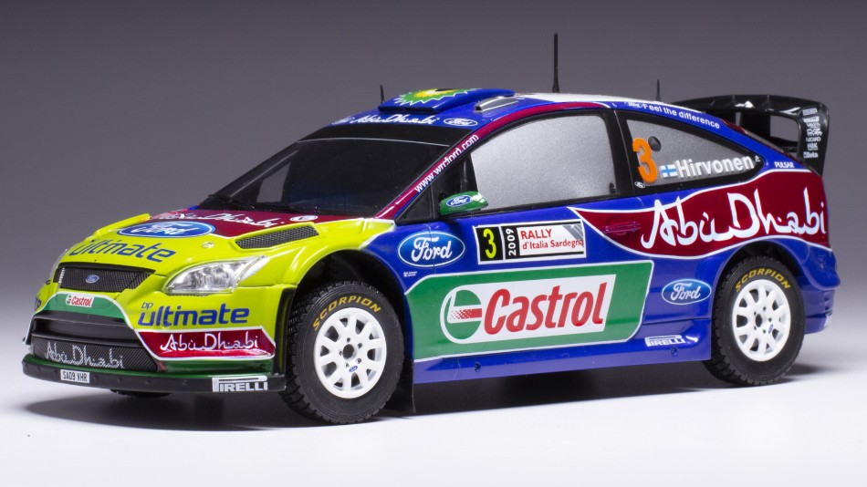 Ford Focus RS WRC N.3 Rally Sardinien 2009 Hirvonen/Lehtinen DS Modellismo Ford Focus RS WRC Rally Sardinien scala 1:24