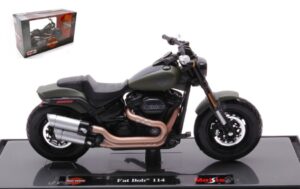 Harley Davidson Fat Bob 114 Olive scala 1:18