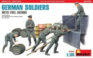German Soldiers W/Fuel Drums Kit scala 1:35