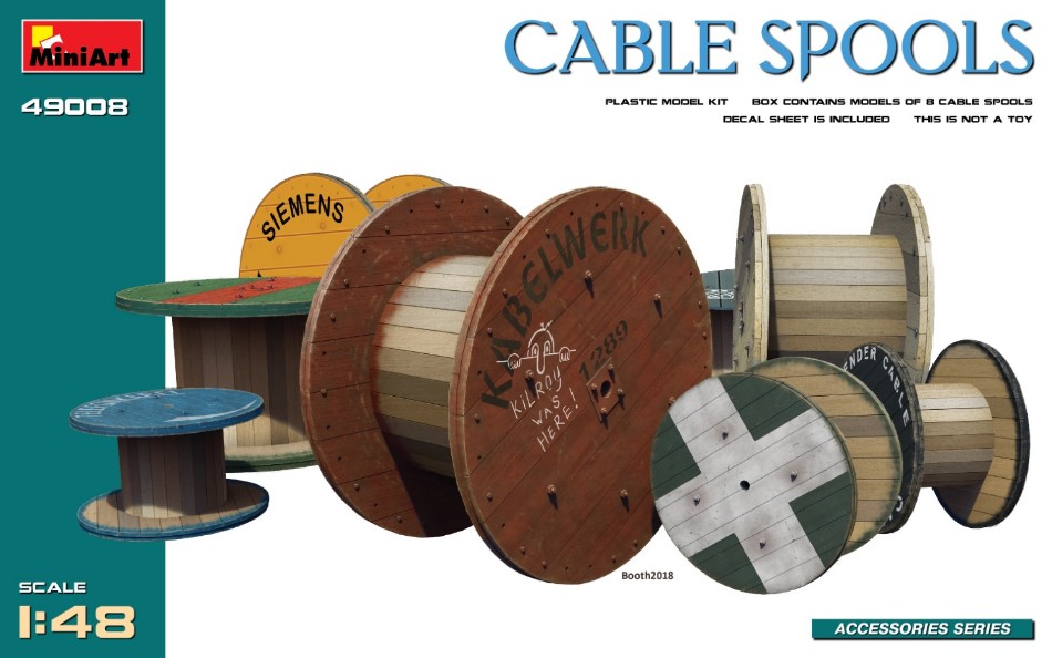 Cable Spools Kit 1:48 DS Modellismo Cable Spools Kit scala 1:48 Miniart