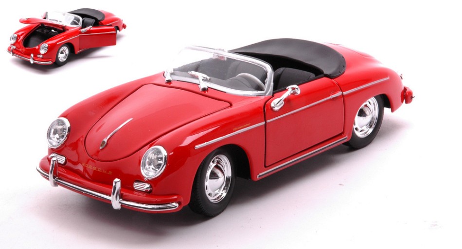 Porsche 356A Speedster Red 1:24 DS Modellismo Porsche 356A Speedster Red scala 1:24 Welly