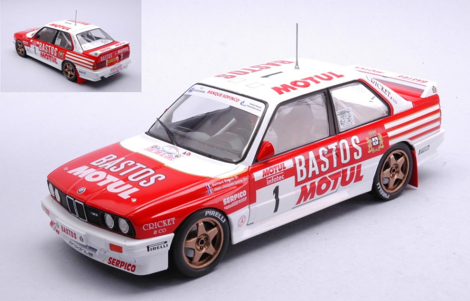BMW E30 M3 N.1 Rally Tour de Corse 1988 Beguin/Lenne 1:24 DS Modellismo BMW E30 M3 Rally Tour de Corse scala 1:24
