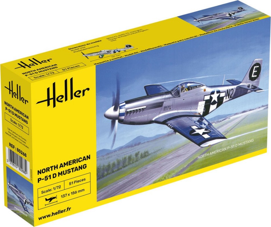 P-51 Mustang Kit 1:72 DS Modellismo P-51 Mustang Kit scala 1:72 Heller
