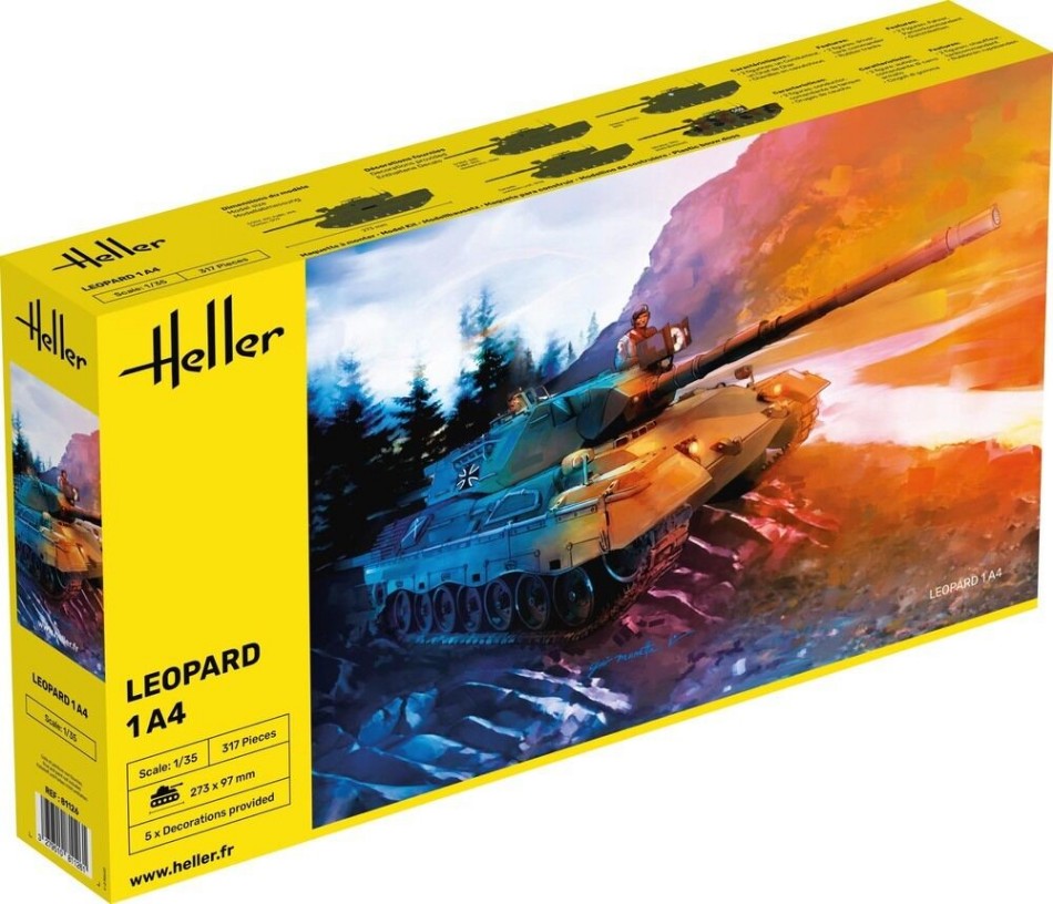 Leopard 1A4 Kit 1:35 DS Modellismo Leopard 1A4 Kit scala 1:35 Heller