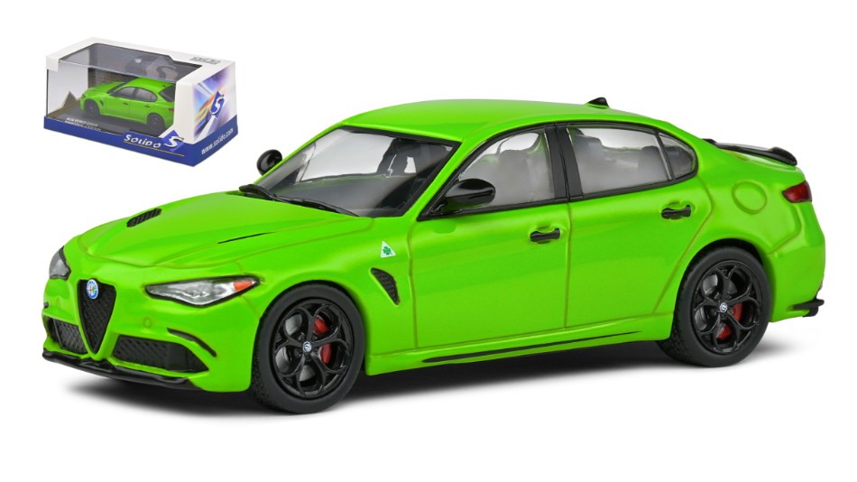 Alfa Romeo Giulia Quadrifoglio Biturbo 2020 Green 1:43 DS Modellismo Alfa Romeo Giulia Quadrifoglio scala 1:43
