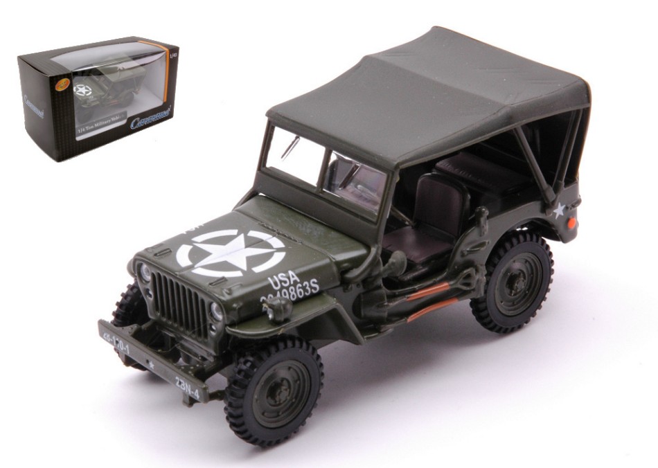 Jeep Willy's 4X4 Soft Top Green 1:43 DS Modellismo Jeep Willy's 4X4 Soft Top Green scala 1:43