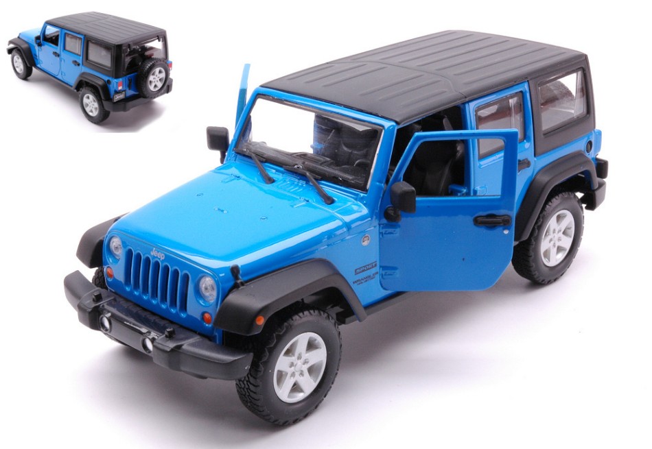 Jeep Wrangler Unlimited 2015 Blue 1:24 DS Modellismo Jeep Wrangler Unlimited 2015 Blue scala 1:24