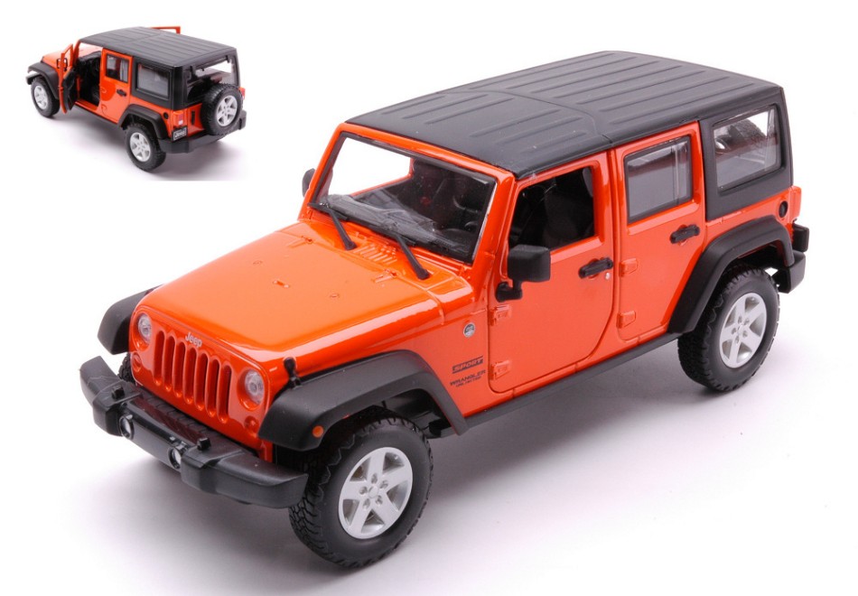 Jeep Wrangler Unlimited 2015 Orange 1:24 DS Modellismo Jeep Wrangler Unlimited 2015 scala 1:24
