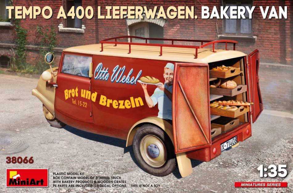 Tempo A400 Lieferwagen Bakery Van Kit 1:35 DS Modellismo Tempo A400 Lieferwagen Bakery Van scala 1:35