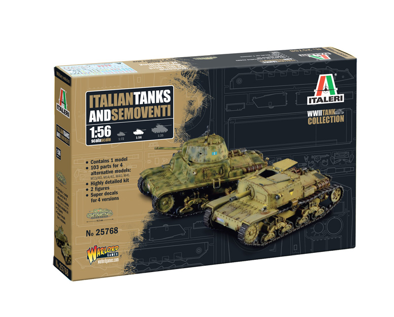 Italian Tanks & Semoventi Kit 1:56 DS Modellismo Italian Tanks & Semoventi Kit scala 1:56