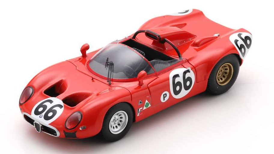 Alfa Romeo 33 N.66 12 H Sebring 1967 R.Bussinello-N.Galli 1:43 DS Modellismo Alfa Romeo 33 12 H Sebring 1967 scala 1:43