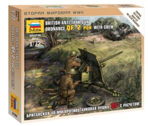 British Qf 2 Prd Anti Tank Gun scala 1:72