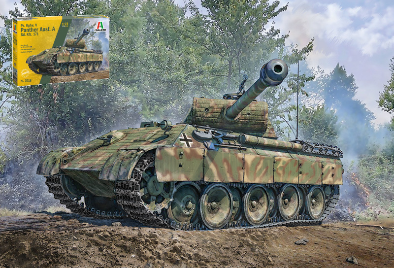 Pz.Kpfw. V PANTHER AUSF.A KIT 1:72 DS Modellismo Pz.Kpfw. V Panther Ausf.A Kit scala 1:72
