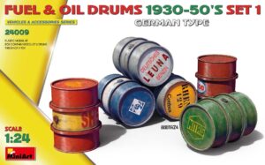 Fuel & Oil Drums 1930-50's Set 1 scala 1:24