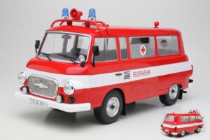Barkas B 1000 Mini Bus Fire scala 1:18