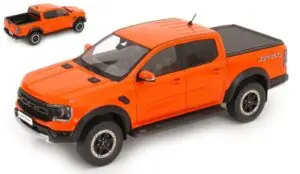 Ford Ranger Raptor 2023 Orange scala 1:18