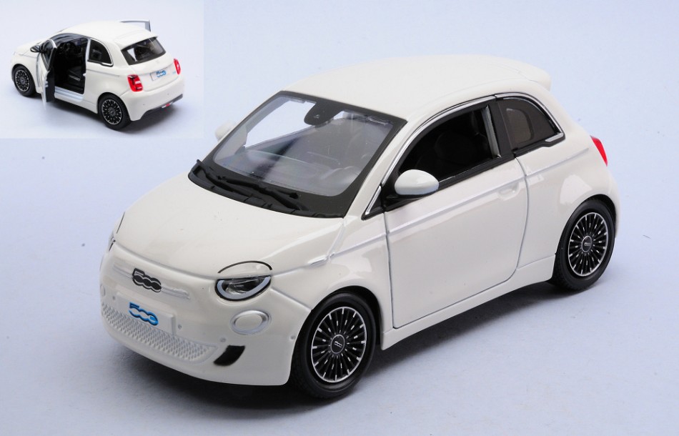 Fiat 500E 2023 Light White 1:24 DS Modellismo Fiat 500E 2023 Light White scala 1:24 Burago