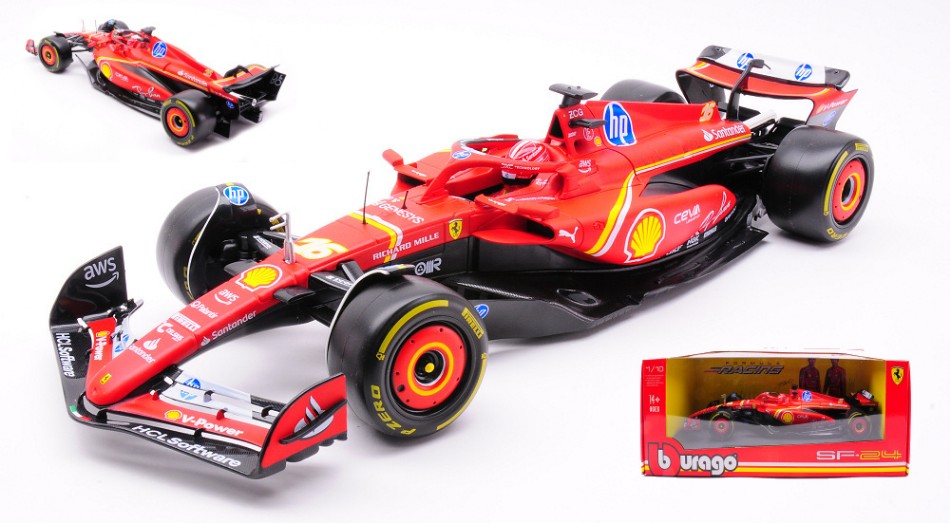 Ferrari SF-24 N.16 F1 2024 Charles Leclerc 1:18 DS Modellismo Ferrari SF-24 F1 2024 Charles scala 1:18