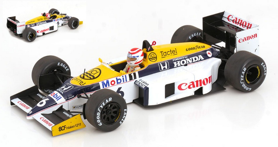 Williams FW11 N.6 Brazilian GP 1986 N.Piquet 1:18 DS Modellismo Williams FW11 Brazilian GP 1986 scala 1:18