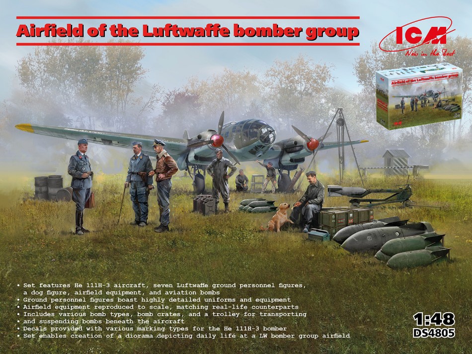 Airfield of the Luftwaffe Bomber Group Kit 1:48 DS Modellismo Airfield Luftwaffe Bomber Group scala 1:48