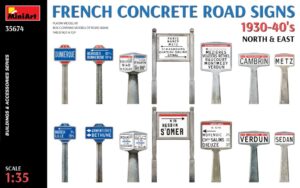 French Concrete Road Signs scala 1:35